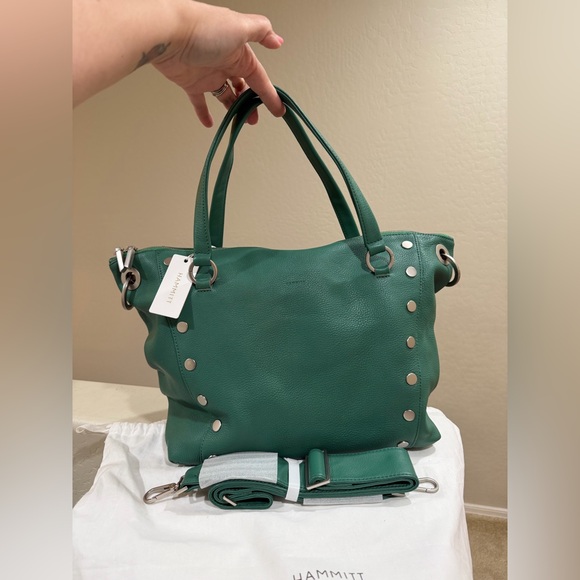 Hammitt Handbags - NWT Hammitt Verdant Green Pebbled Leather Large Daniel Crossbody